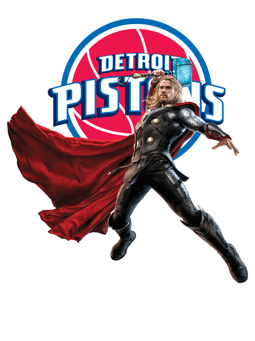 Detroit Pistons Thor Logo vinyl decal